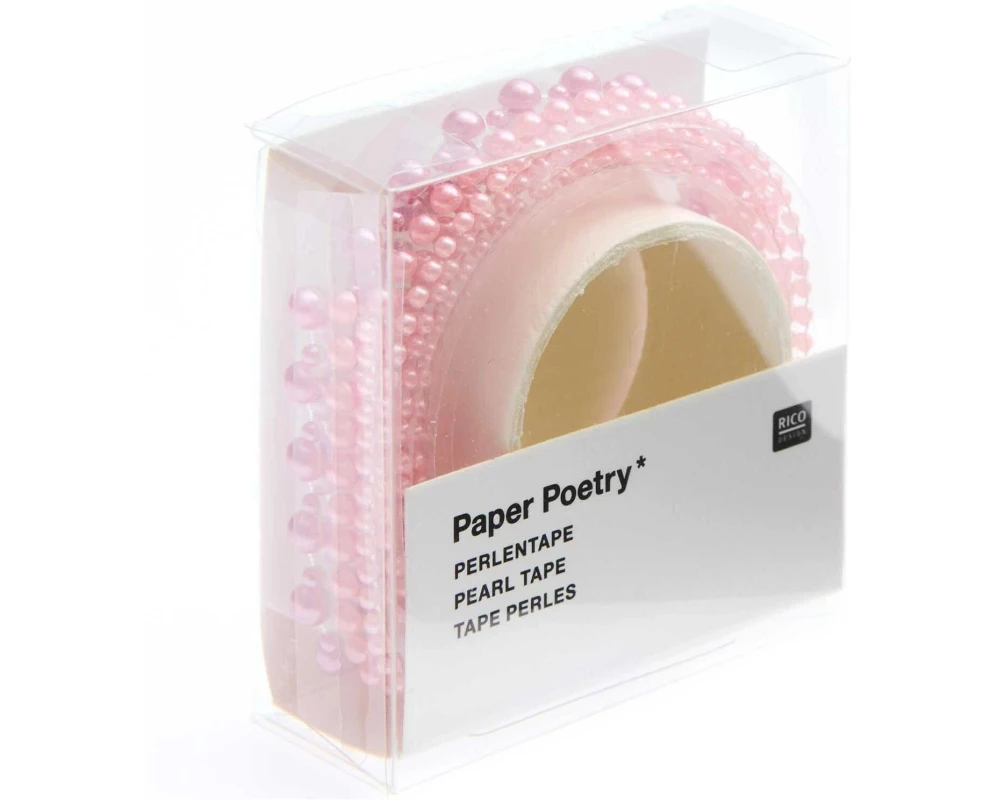 Rico Design Perlensticker Paper Poetry 50 cm, 1 Stück Rosa