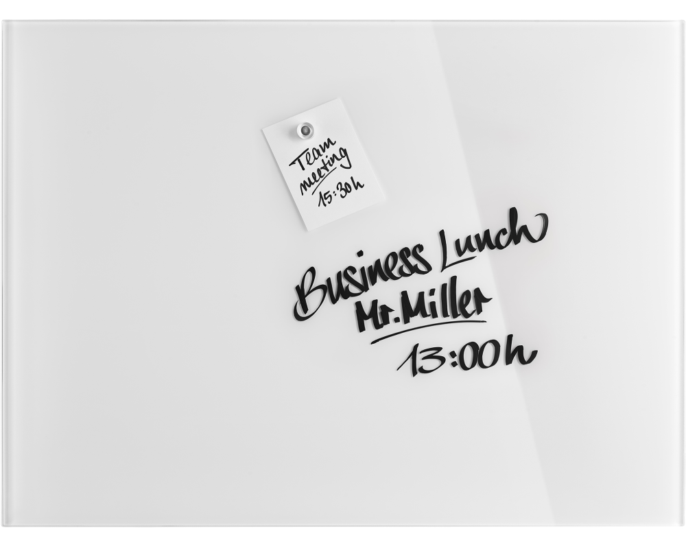MAGNETOPLAN Design-Glasboard 800x600mm 13403000 weiss, magnetisch