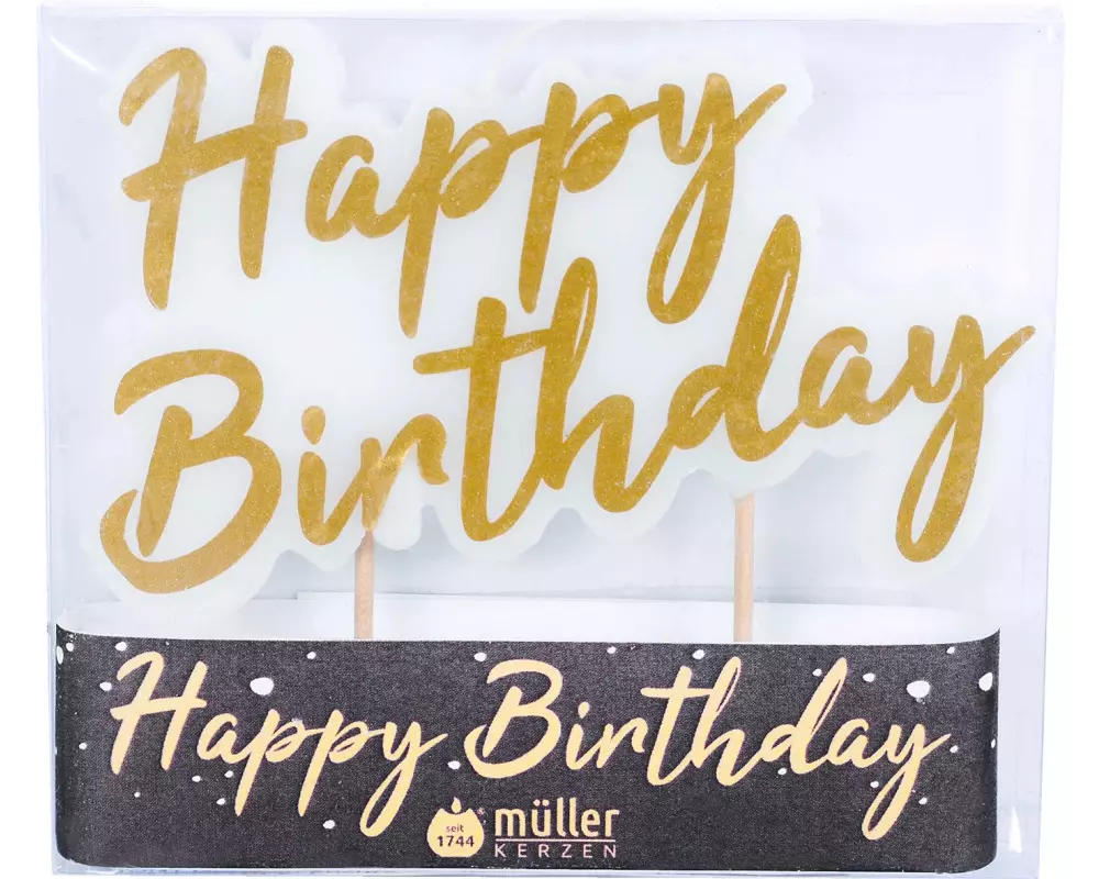 müller Kerzen Kerze Happy Birthday 1 Stück