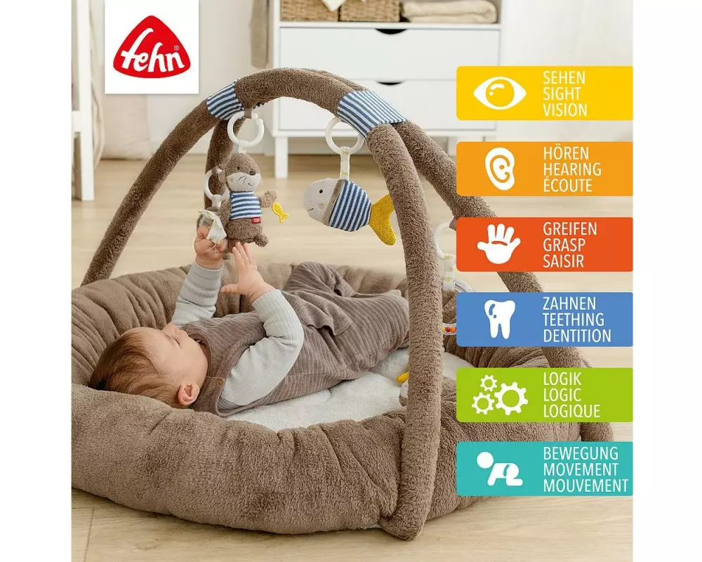 fehn Krabbeldecke 3-D-Activity-Nest Otter