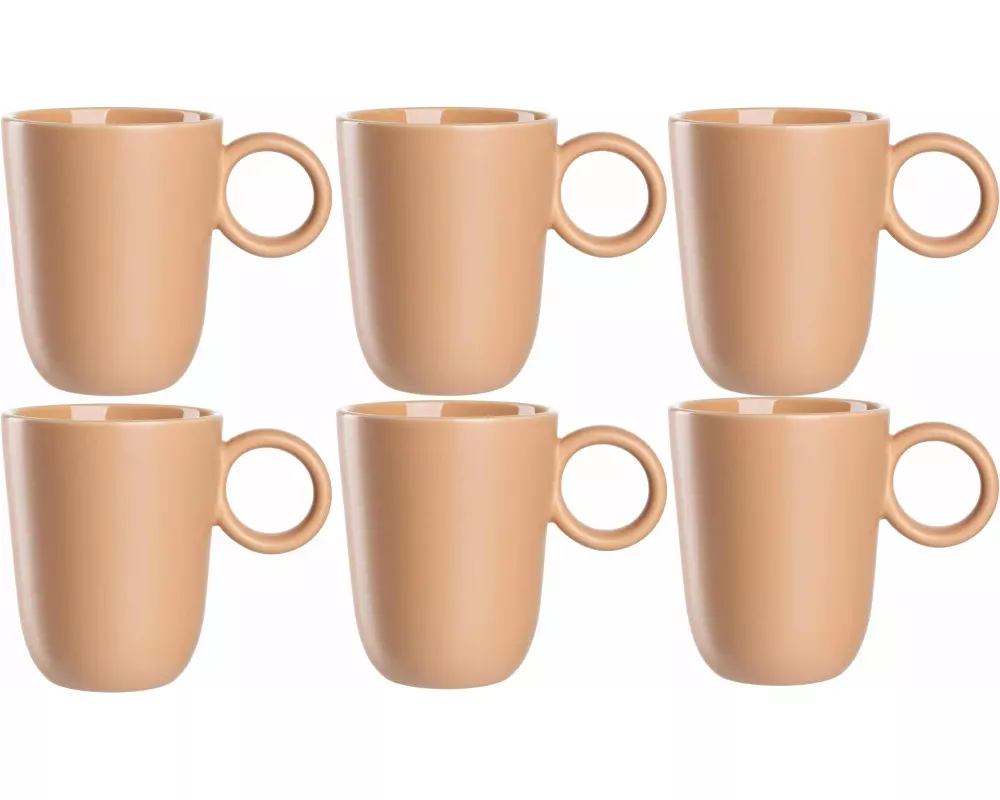 Leonardo Kaffeetasse Roma 400 ml, 6 Stück, Orange