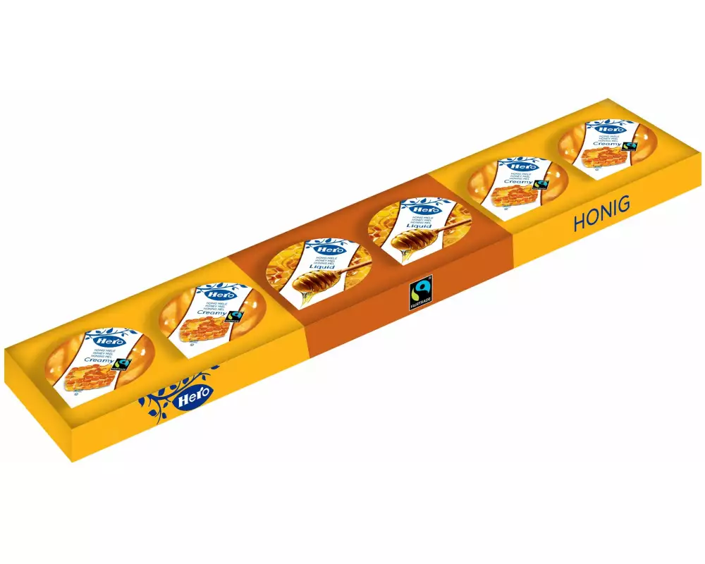 Hero Portionen Blütenhonig flüssig und crémig 6 x 25 g