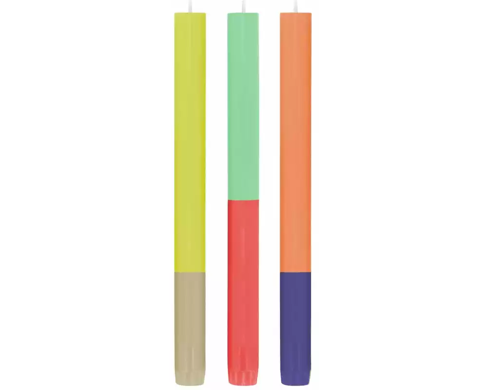 Remember Stabkerze Ibiza 26 cm x 22 cm, Mehrfarbig, 2 Stück