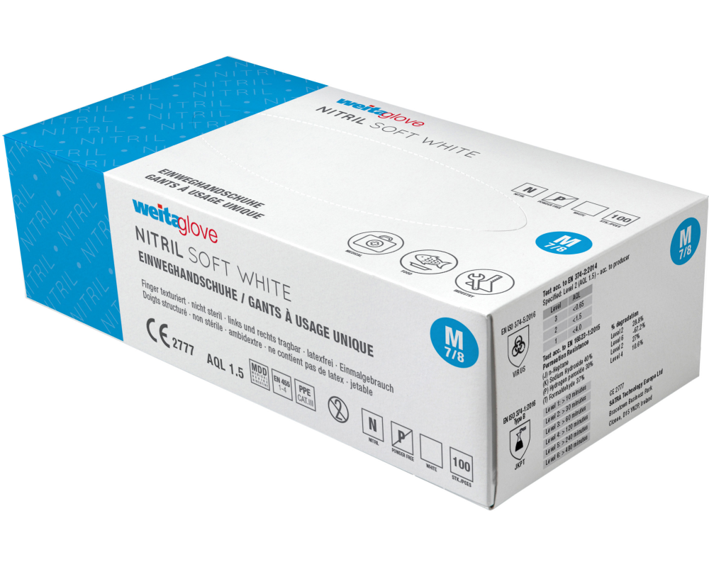 WEITA Einweghandschuhe Vinyl Gr. M 270311 Strong, transparent 100 Stück