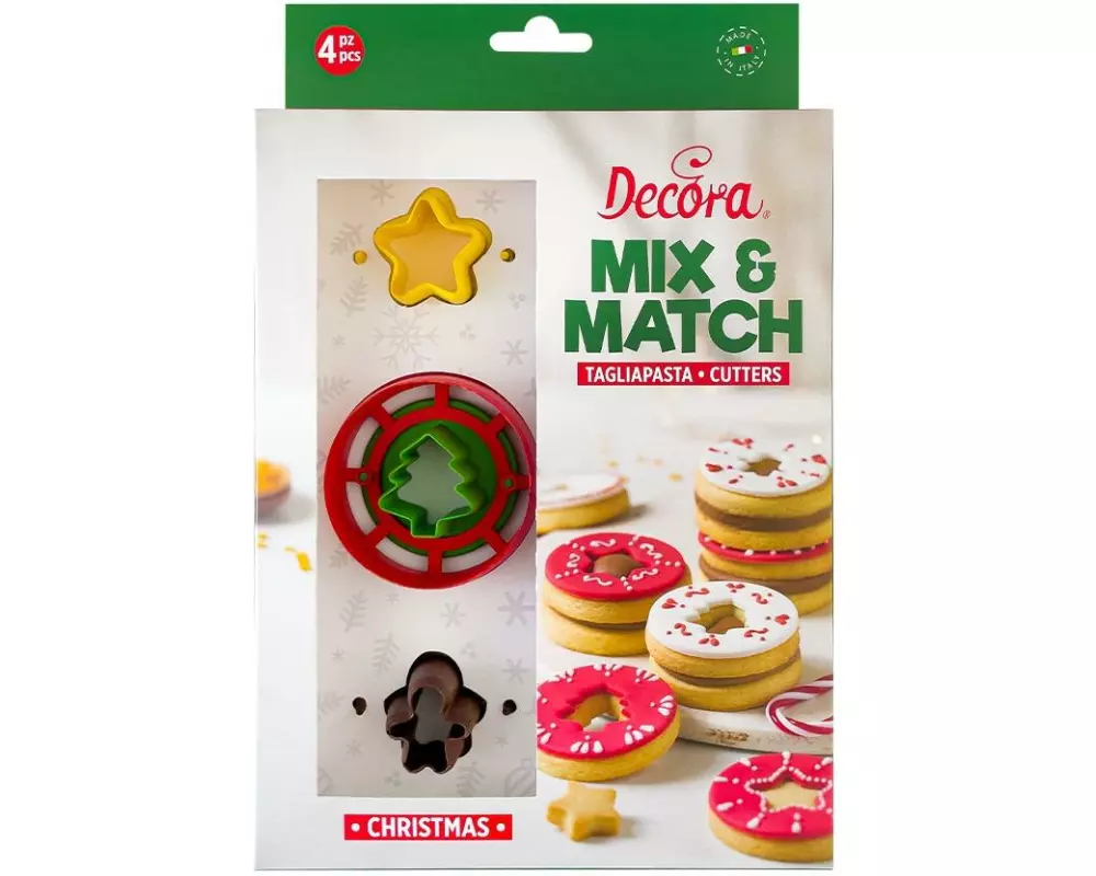 Decora Guetzli-Ausstecher Weihnachten – Spitzbuben 4 Stück