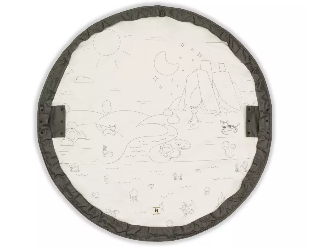 Hauck 2 in 1 Spielmatte Play N Tidy Dark-Grey