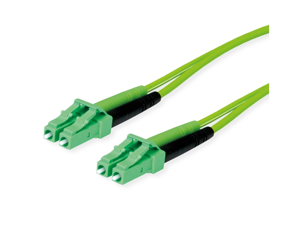 TELEGÄRTNER LWL Rangierkabel 2x G50/125 OM5, 1x LC Duplex - 1x LC Duplex, grün, 1 m