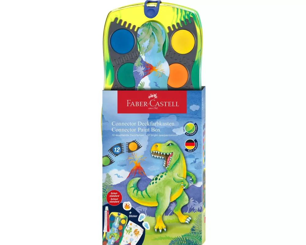 Faber-Castell Wasserfarbe Connector Dino, inkl. Deckweiss