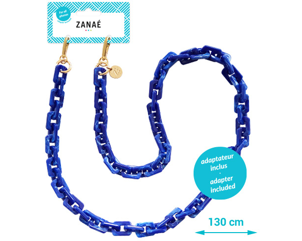 ZANAÉ Phone Necklace Blueberry Latte 18322 Cosy Capuccino blue