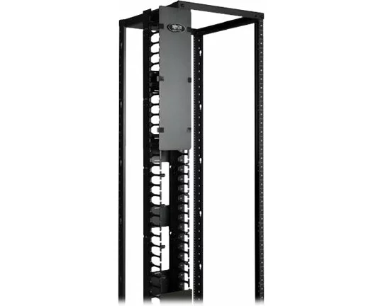 EATON TRIPPLITE SmartRack 6in. 15.24cm Wide, High Capacity, Vertical Cable Manager - Double finger duct, with cover