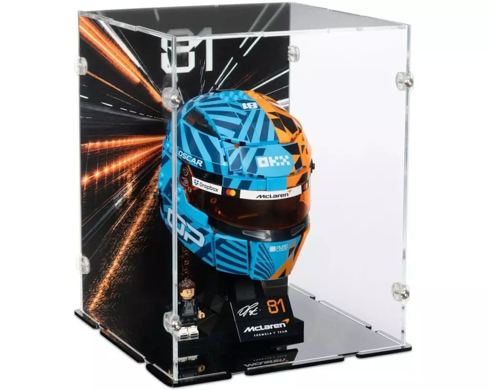 iDisplayit Acryl-Display LEGO 43014 Oscar Piastri Helm (Mit Bild)