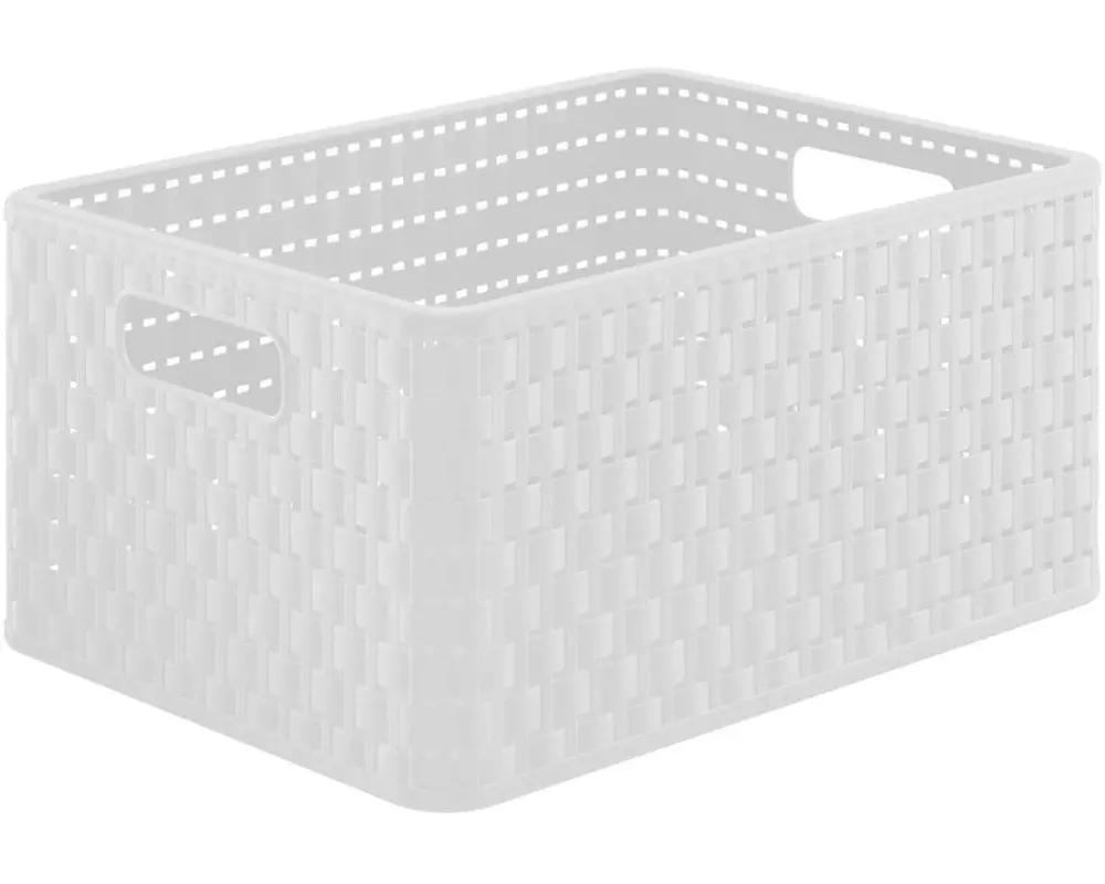 Rotho Aufbewahrungskorb Country 36,8 x 27,8 x 19,1 cm Weiss