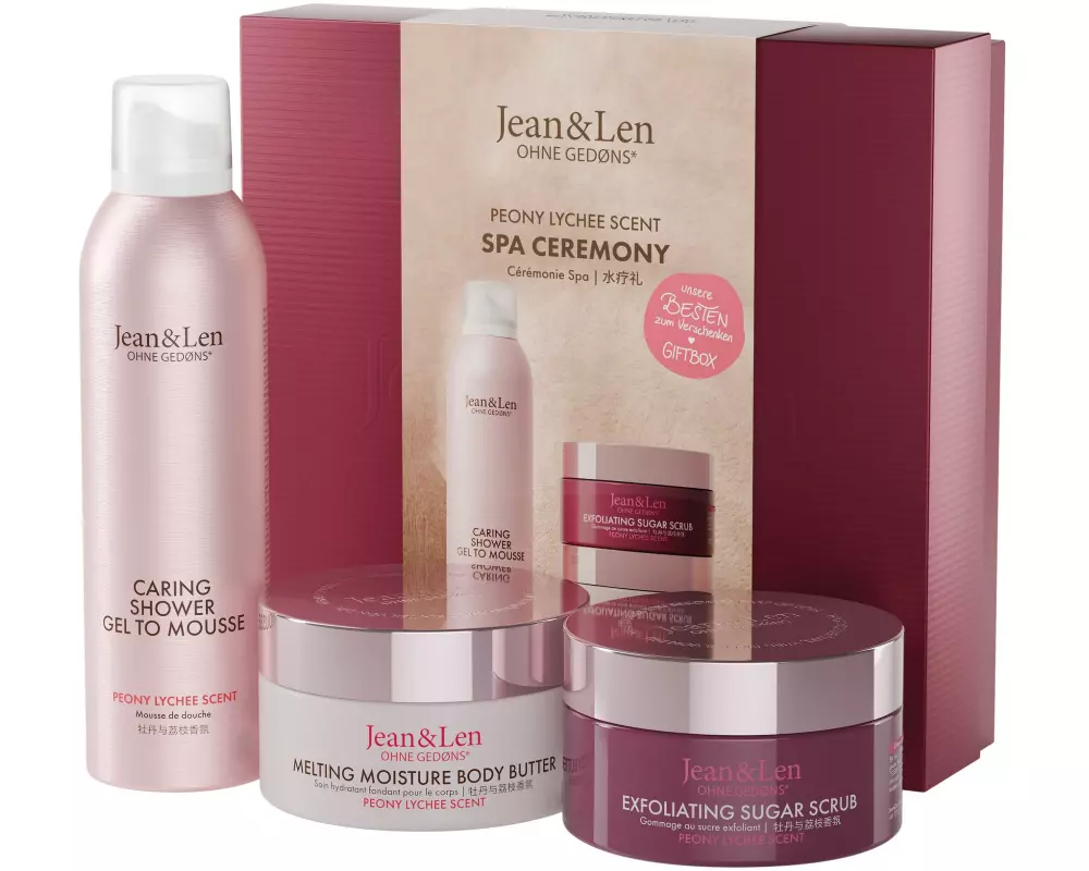 Jean & Len Geschenkset Spa Ceremony Peony and Lychee Set M