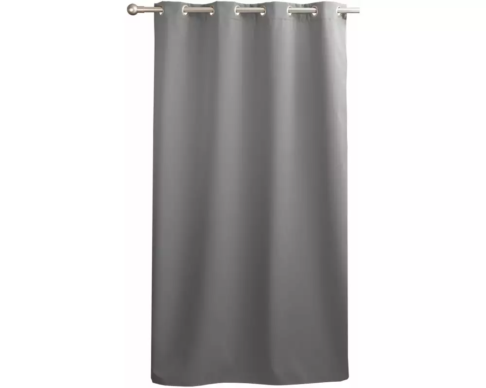 Casa Leon Verdunklungsvorhang mit Ösen 135 cm x 245 cm, Grau