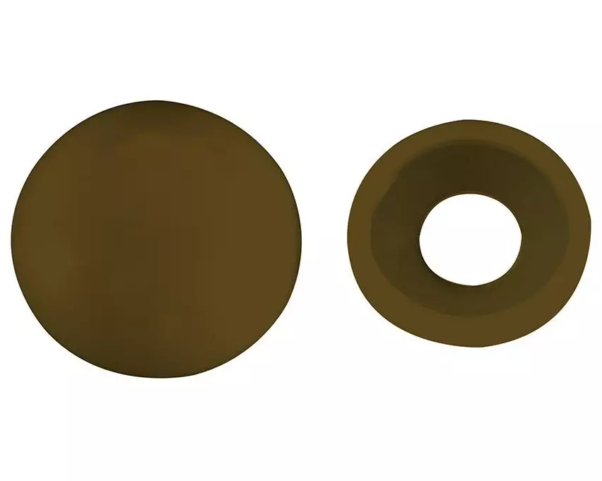 STRUCT Abdeckkappen 2-teilig, Braun 15 x 5 mm, 8 Stück