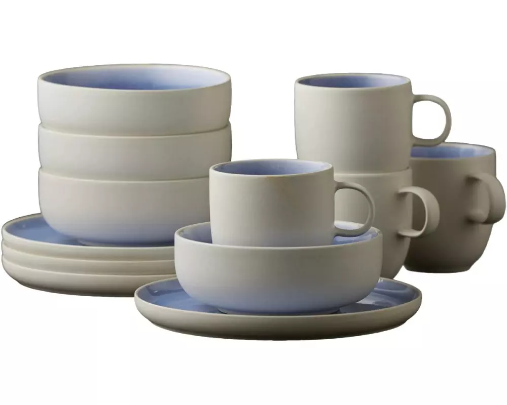 Studio Round Speise-Service North 12-teilig, Eisblau