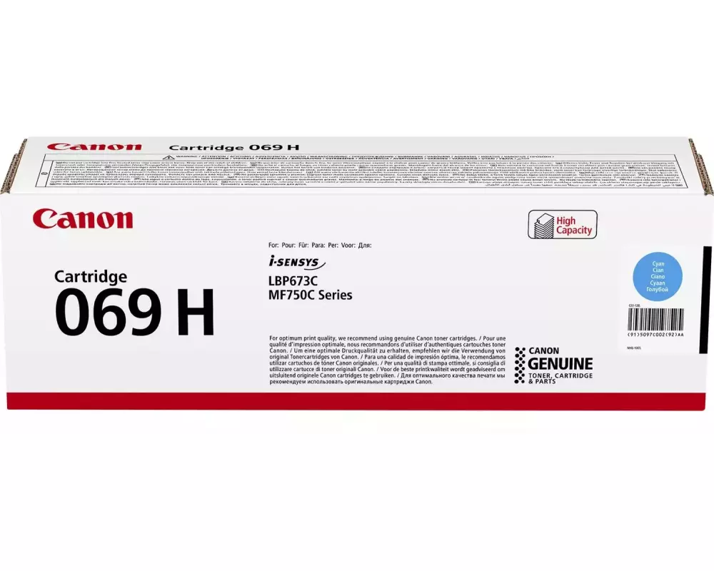 Canon Toner 069H / 5097C002 Cyan
