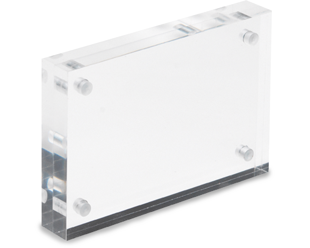 DEFLECTO Magnet. Acrylblock 100x70mm MCHBC1130 transparent 2x15mm