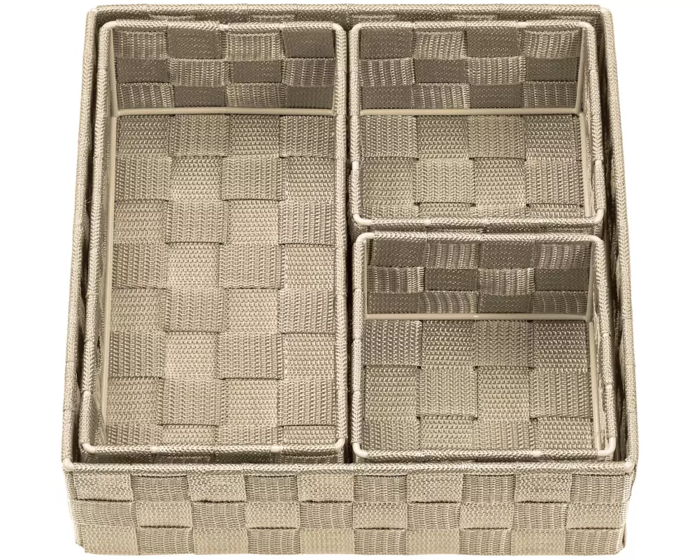 diaqua® Aufbewahrungskorb Irina 4 Stück, Beige
