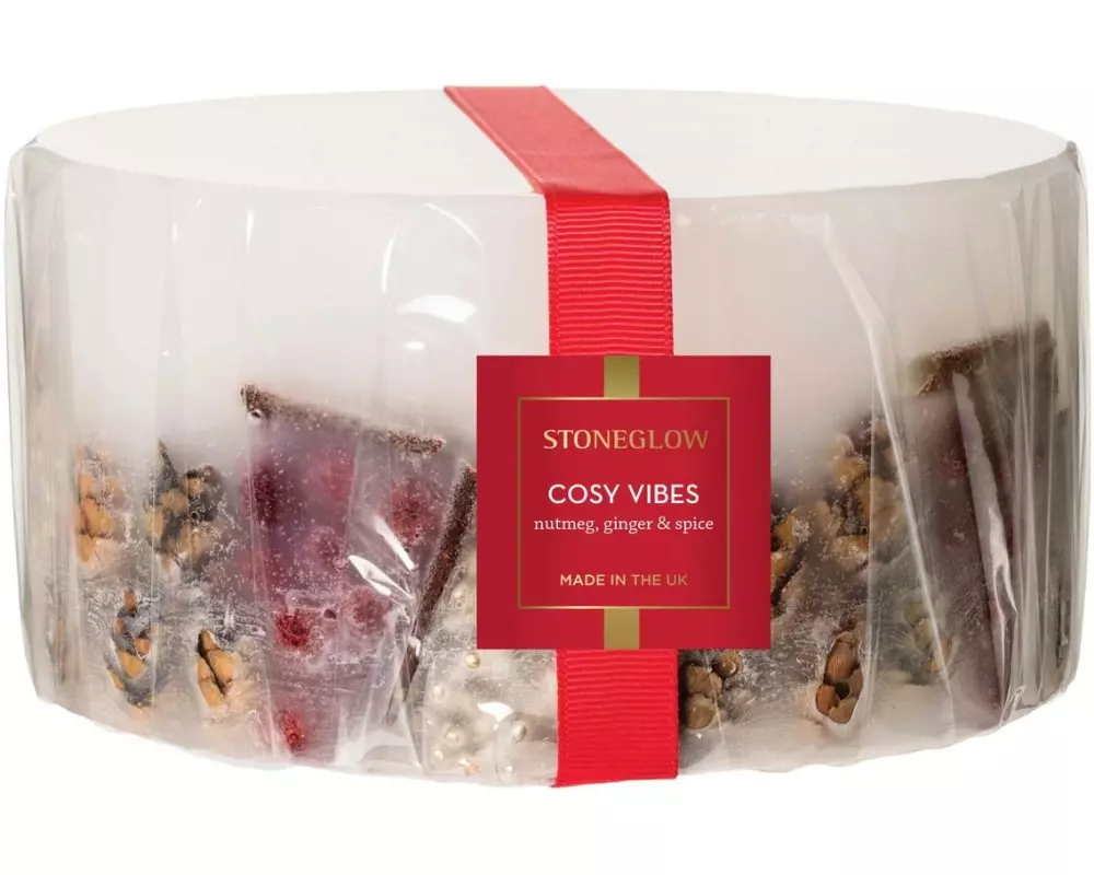 Stoneglow Weihnachtskerze Cosy Vibes Weiss