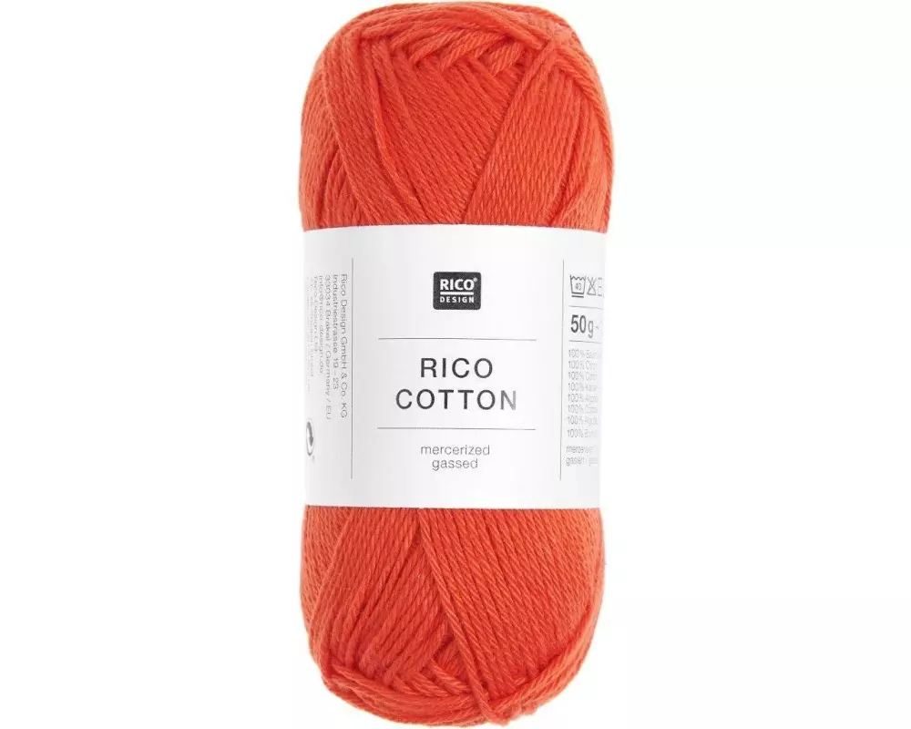 Rico Design Baumwollgarn Erdbeere, 50 g, 125 m