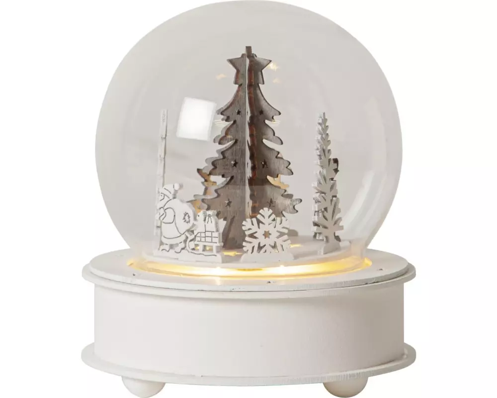 Star Trading Glasdekoration Grauberg, Ø 14 cm, Grau