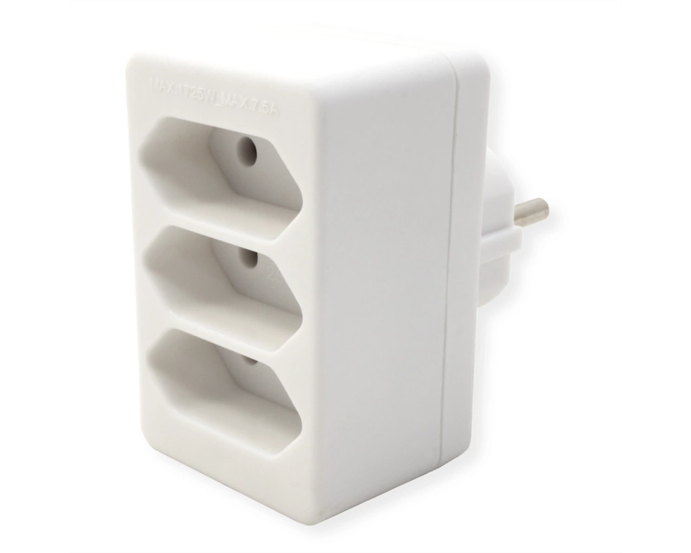 BACHMANN Multistecker 3xEuro, weiß 3x2,5A/230V