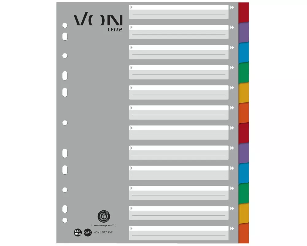 VON Register 12 Taben, A4, 1-12