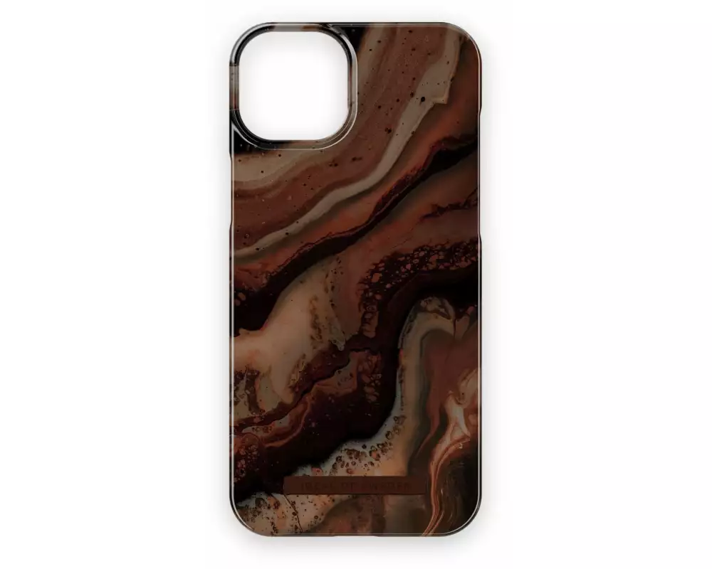 Ideal of Sweden Back Cover Dark Amber Marble iPhone 15 Plus