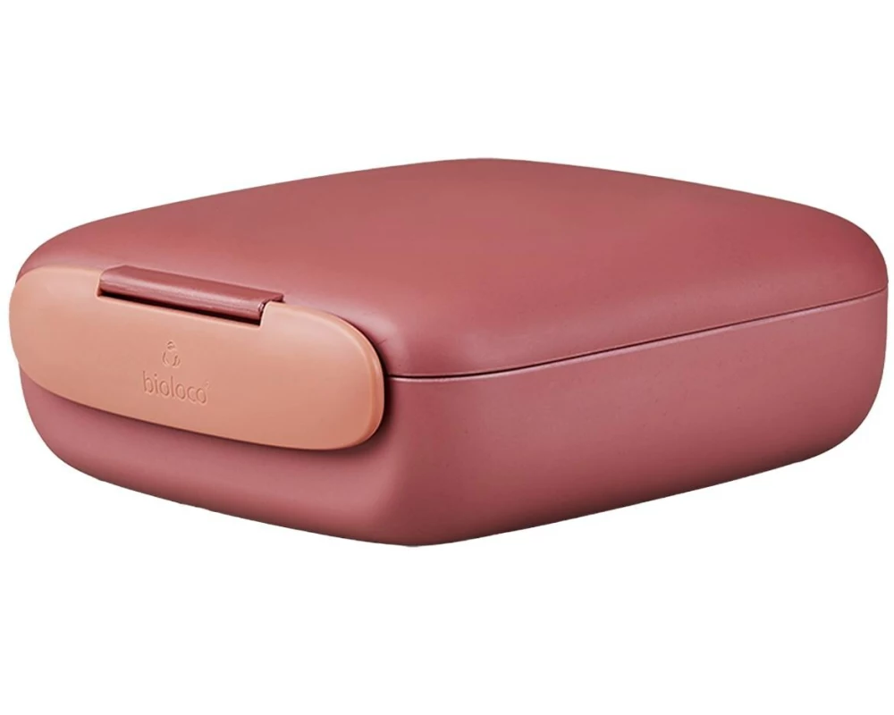BioLoco Lunchbox square -Brown stone Orange