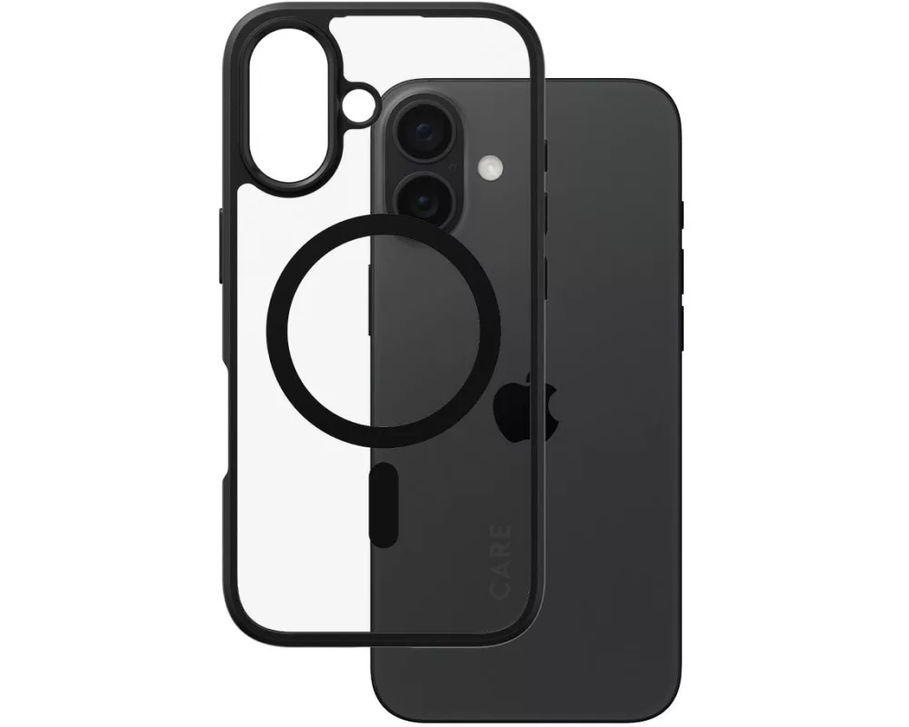 CARE Back Cover Flagship iPhone 16 Schwarzer Rahmen