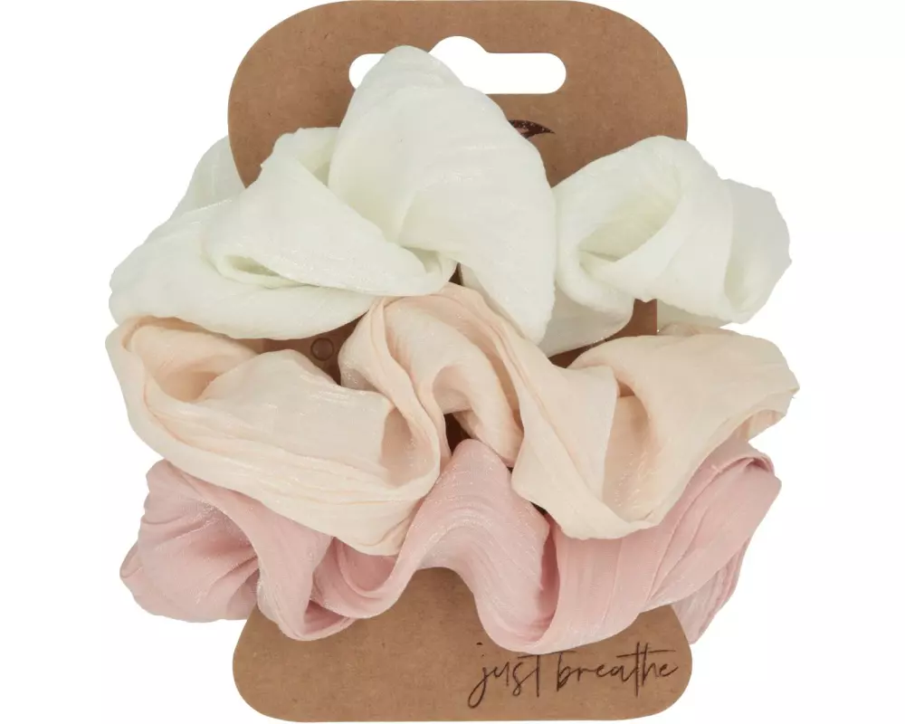 Body Mind Soul Scrunchie Yoga, weiss/rosa