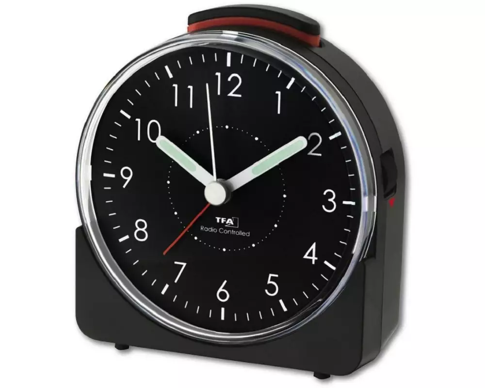 TFA Dostmann Funkwecker Sunrise Schwarz