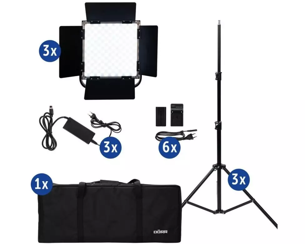 Dörr Dauerlicht DLP-1000 RGB 3er Set