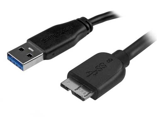 StarTech.com 2m (6ft) Slim SuperSpeed USB 3.0 A to Micro B Cable