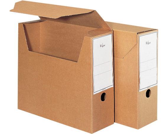 BÜROLINE Ablegeschachtel Snap A4 660745 braun, mit Etiketten