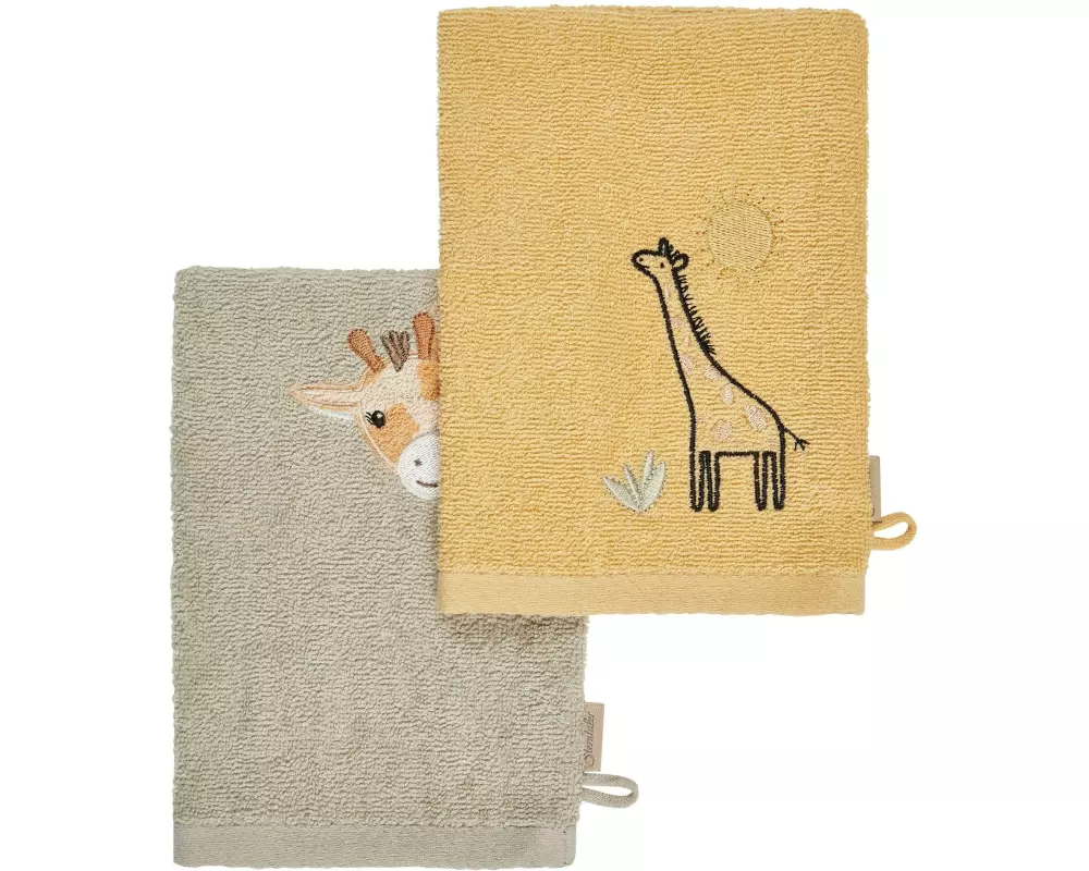 Sterntaler Baby-Waschhandschuh Giraffe Kaya 2er Set