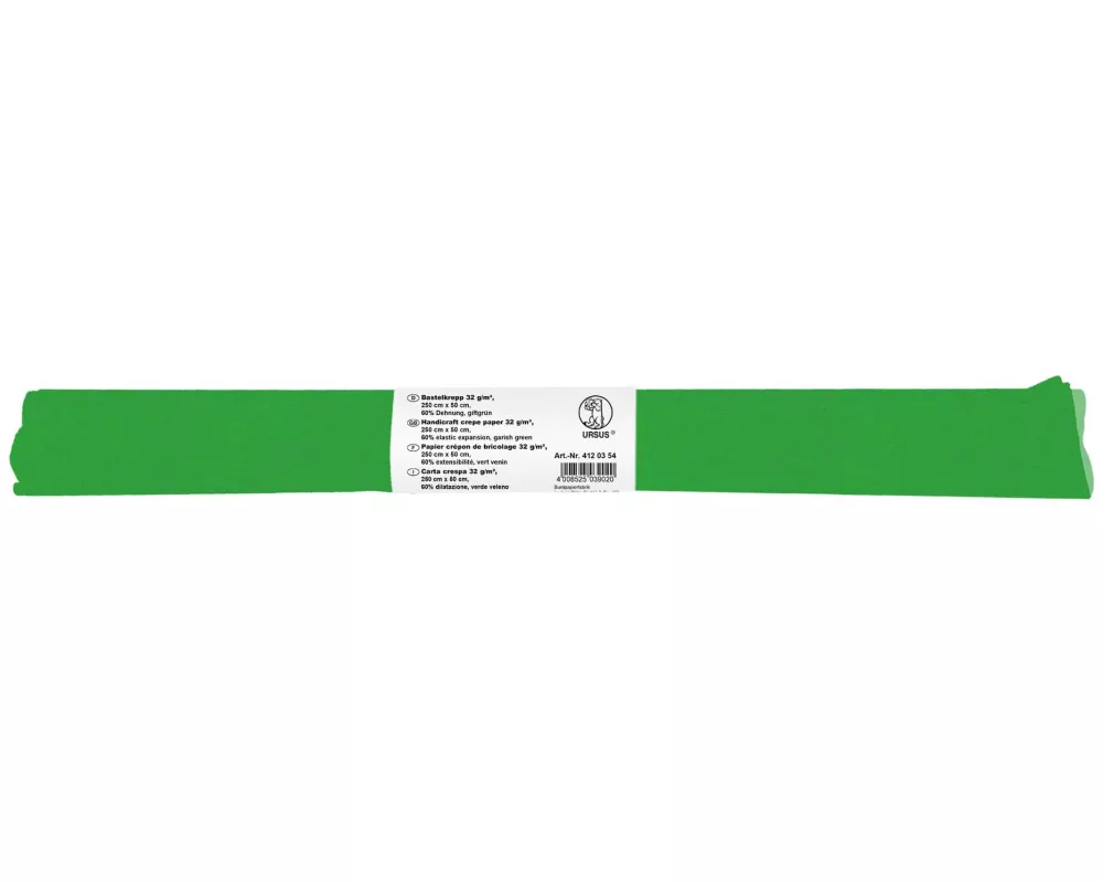 URSUS Krepppapier 50 cm x 2.5 m, 32 g/m², Griftgrün