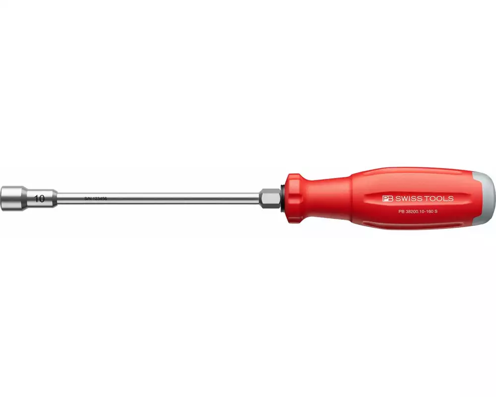 PB Swiss Tools Steckschlüssel-Schraubenzieher PB 38200.10-160 S 10 mm Rot