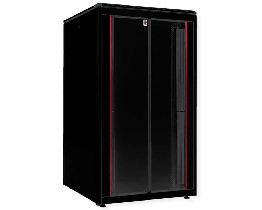 ROLINE 19-Zoll Netzwerkschrank Pro 26 HE, 800x800 BxT Glastür schwarz
