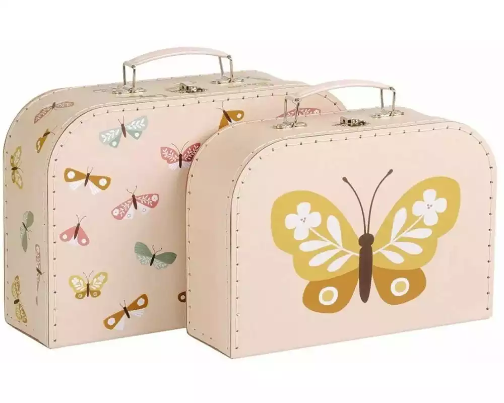 A Little Lovely Company Spielzeugkoffer Schmetterlinge 2er Set