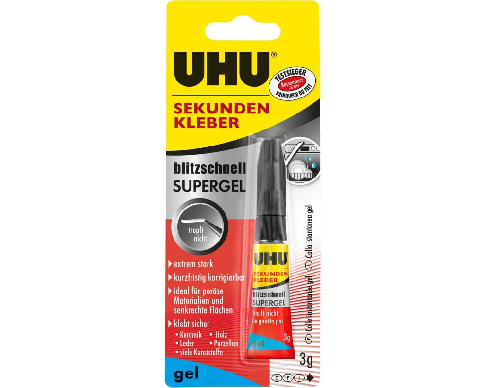 UHU Sekundenkleber 9000022 Supergel 3g