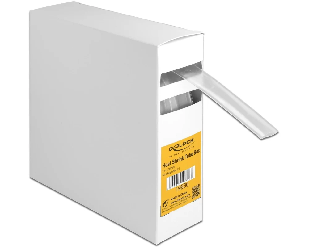 Delock Schrumpfschlauch 7 m x 16 mm Transparent