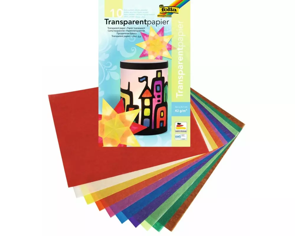 Folia Transparentpapier 10-farbig sortiert Farbig sortiert