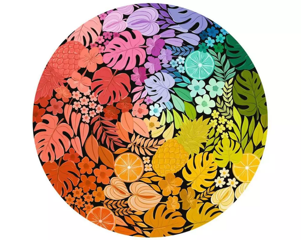 Ravensburger Puzzle Circle of colors – Tropical 500 Teile, rund
