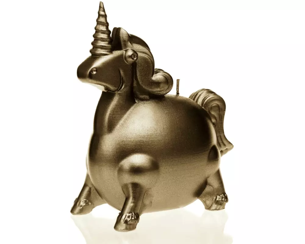 Candellana Kerze Einhorn Messing