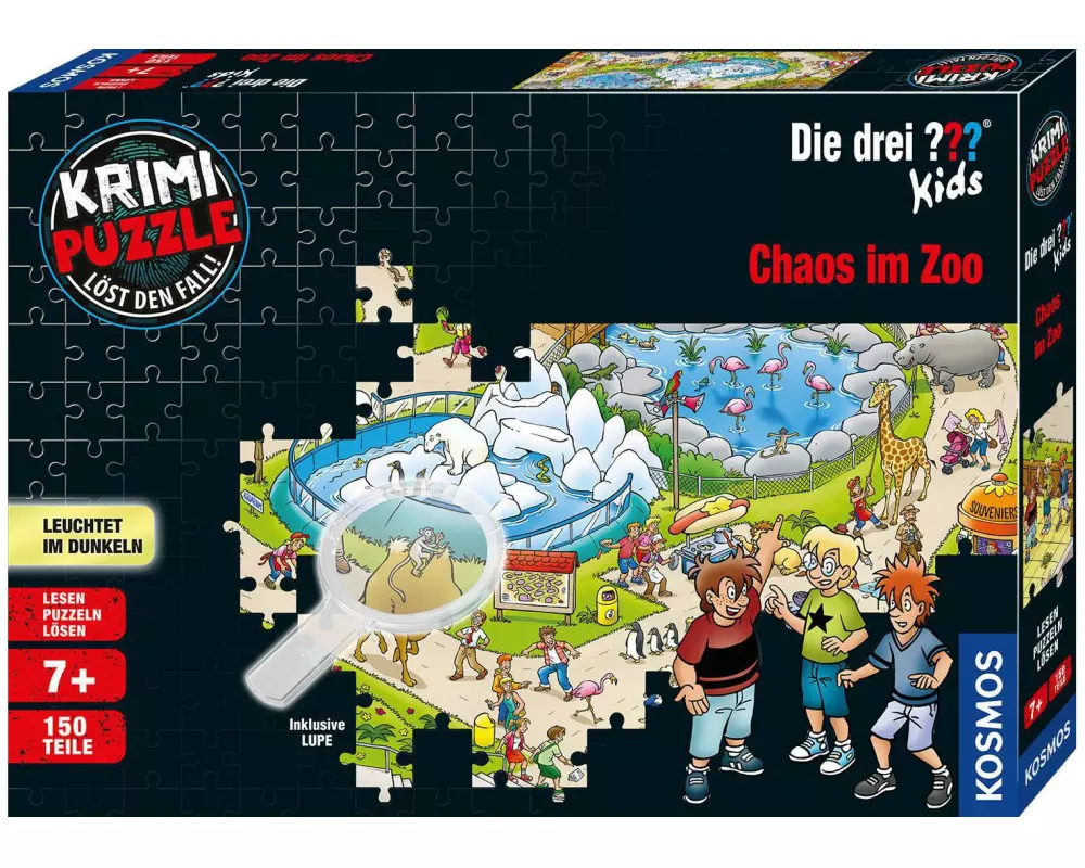 Kosmos Krimi-Puzzle Die Drei ??? Kids – Chaos im Zoo