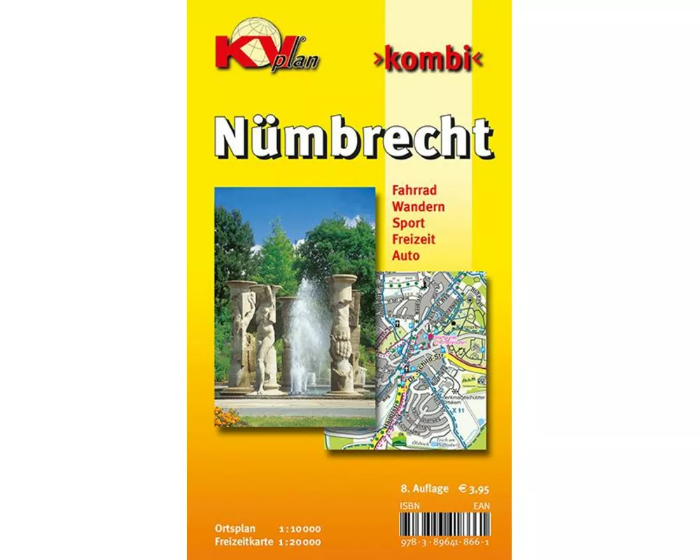 Nümbrecht, KVplan, Radkarte/Wanderkarte/Stadtplan, 1:20.000 / 1:10.000