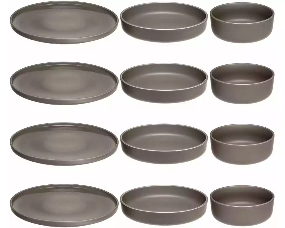 Leonardo Speise-Service Roma 12-teilig, Taupe