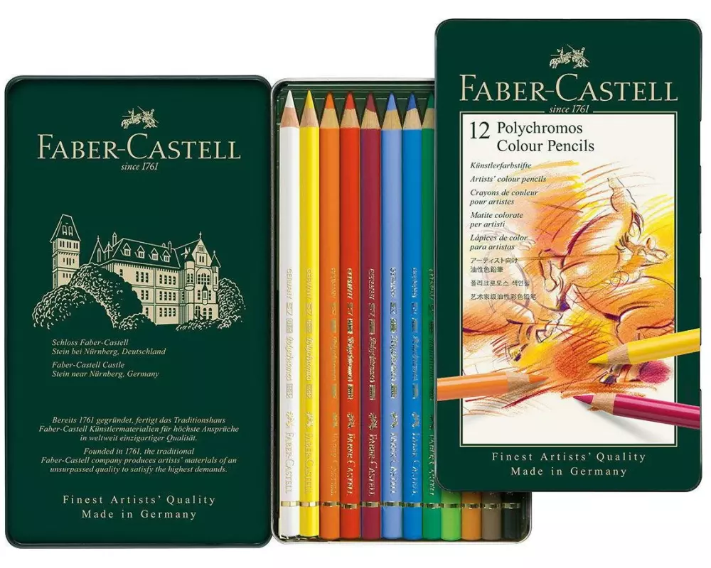 Faber-Castell Farbstifte Polychromos 12er Metalletui